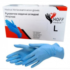 Рукавички нітрилові синього кольору розмір L HOFFmedical