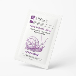 Крем для рук и ногтей с аллантоином, экстрактом улитки и маслом карите Shelly 4 мл