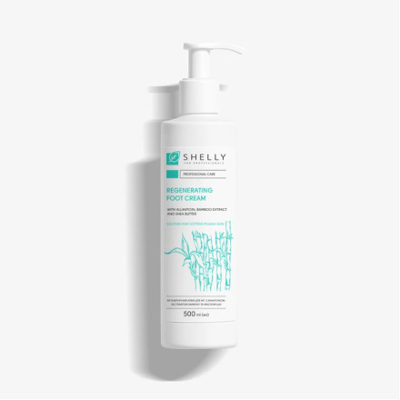 Регенерирующий крем для ног с аллантоином, экстрактом бамбука и маслом ши Shelly 500 мл