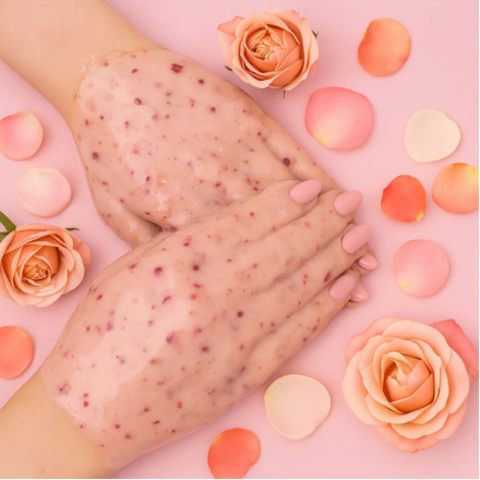 Гидрогелевая маска для рук с лепестками розы Shelly 200 г