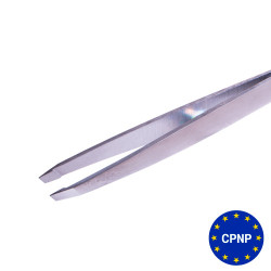 ZOLA Пинцет профессиональный для бровей SILVER (скошенный)