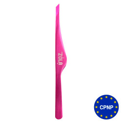 ZOLA Пінцет скошений професійний для брів PINK