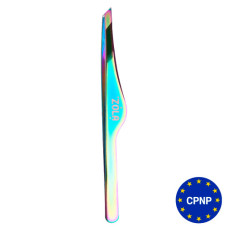 ZOLA Пінцет скошений професійний для брів RAINBOW