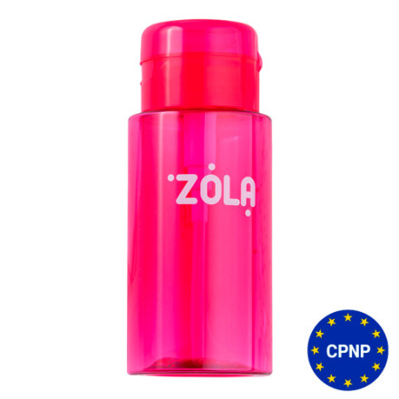 ZOLA Ємність пластикова для рідини з помпою-дозатором (Рожева)