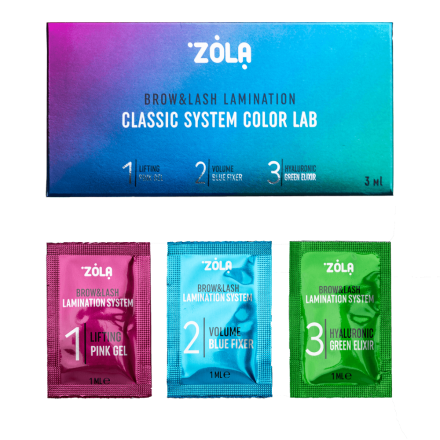 ZOLA COLOR LAB EMOTION Набір для ламінування в саше Step 1, 2, 3