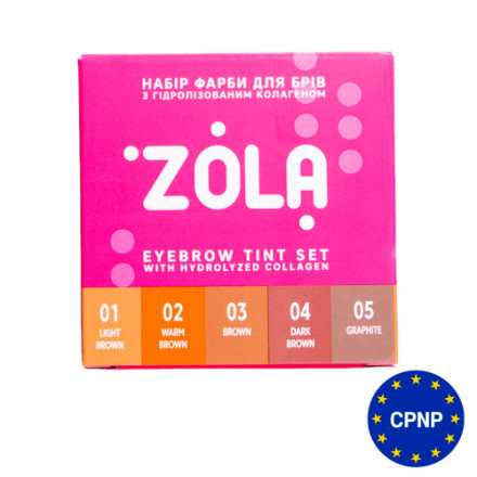 ZOLA Набір фарб для брів з колагеном у саше Eyebrow Tint With Collagen