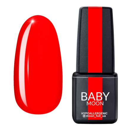 Гель лак BABY Moon Perfect Neon №003 яскраво червоний 6 мл