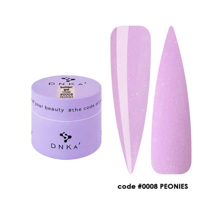 Гель для моделювання DNKa Builder Gel #0008 Peonies 15 мл