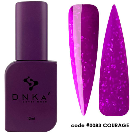 База DNKa Cover Base №0083 (Неоновий фіолетовий з поталлю), 12 мл
