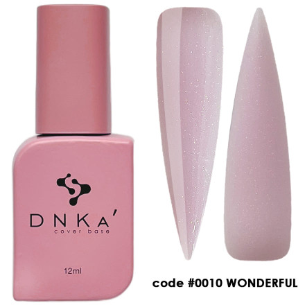 База DNKa Cover Base №0010 (Ніжно-рожевий з блискітками опал), 12 мл
