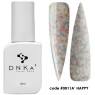 База DNKa Cover Base №0011А (Молочний із шматочками ніжно-рожевої, блакитної та жовтої поталі), 12 мл