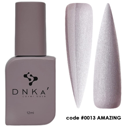 База DNKa Cover Base №0013 (Світловідбиваючий ніжно-сірий із срібним шиммером), 12 мл