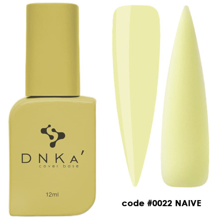 База DNKa Cover Base №0022 (Пастельний, ніжно-жовтий), 12 мл