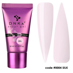 Акригель DNKa Acryl Gel #0004 Silk(Tube) (Ніжно-Рожевий), 30 мл