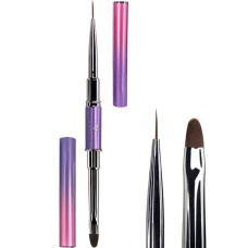Двусторонняя кисть DNKa Liner + Gel Brush #0006