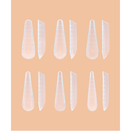 Багаторазові пластикові форми для нарощування нігтів Arched forms Gothic Almond, 120 шт. в коробці