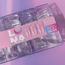 Гелеві тіпси для нарощування Luna Square Medium (500 шт./уп.)