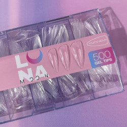 Гелеві тіпси для нарощування Luna Stiletto Medium (500 шт./уп.)