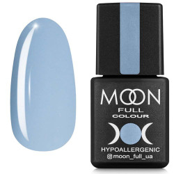 Гель-лак MOON FULL Breeze color №413 насичено блакитний, напівпрозорий 8 ml