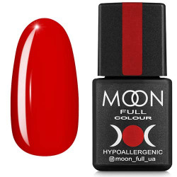 Гель-лак MOON FULL color Gel polish №127 красно-оранжевый темный, 8 ml