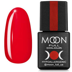 Гель-лак MOON FULL color Gel polish №128 карміновий червоний, 8 ml