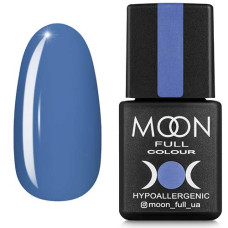 Гель-лак MOON FULL color Gel polish №154 голубой с серым подтоном 8 ml