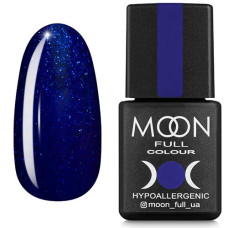 Гель-лак MOON FULL color Gel polish №174 темно-синий, микроблеск 8 ml