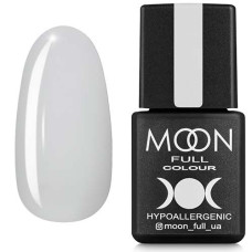 Гель-лак MOON FULL color Gel polish №202 серо-белый полупрозрачный 8 ml