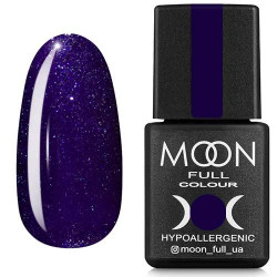 Гель-лак MOON FULL color Gel polish №318 фіолетовий зі сріблястим шимером 8 ml