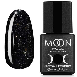 Гель-лак MOON FULL color Gel polish №319 чорно-зелений із сріблястим шиммером 8 ml