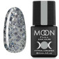 MOON FULL color Gel polish №327 (срібний гліттер на прозорій)