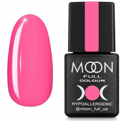 Гель-лак MOON FULL Spring-Summer №606 яскраво-рожевий, емаль 8 ml