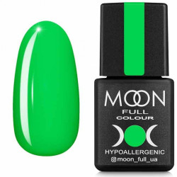 Гель-лак MOON FULL Spring-Summer №633 яскраво-зелений, емаль 8 ml