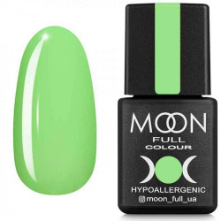 Гель-лак MOON FULL Neon color Gel polish №701 світло-салатовий, неон, напівпрозорий, 8 ml