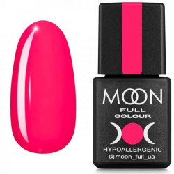 Гель-лак MOON FULL Neon color Gel polish №709 рожевий насичений, неон, 8 ml