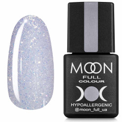 Гель-лак MOON FULL Opal color Gel polish №509 світло-бузковий з різнобарвним шиммером, 8 ml