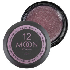 Полігель Moon Full Poly Gel №12 (Рожево-металевий із шиммером), 30 мл