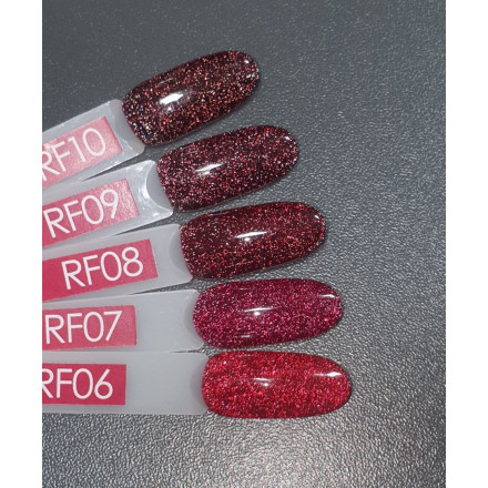 MOON FULL Red Flashing Disсo Gel №FD10 (винный с шиммером)