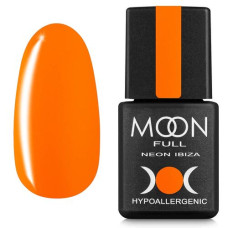 Гель-лак MOON FULL Ibiza color №718 оранжевый, неон 8 ml