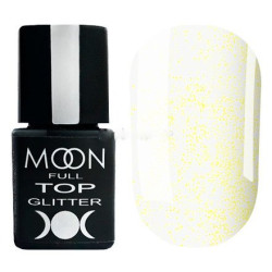 Топ Moon Full Top Glitter №2 Gold (прозорий із золотистим мікроблиском), 8 мл