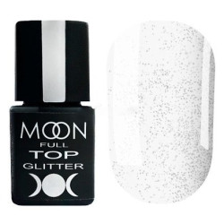 Топ Moon Full Top Glitter №3 Silver (прозорий із сріблястим мікроблиском), 8 мл