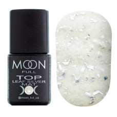 Топ матовий Moon Full Top Leaf Silver Mat (з сріблястими пластівцями), 8 мл