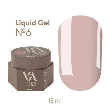 Гель для зміцнення Liquid Gel Valeri №6 15 мл