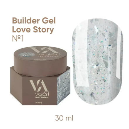 Гель для нарощування Builder Gel Valeri Love Story №1 30 мл