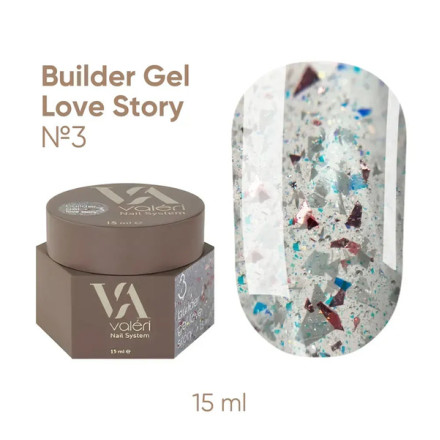 Гель для нарощування Builder Gel Valeri Love Story №3 15 мл
