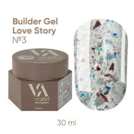 Гель для нарощування Builder Gel Valeri Love Story №3 30 мл