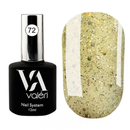 Кольорова база Valeri Flash base №072 (Світловідбиваюча, бананова), 12 мл
