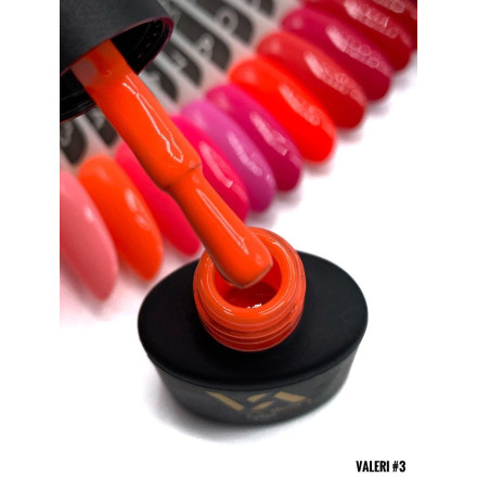 Гель-лак Valeri color №003 (Персиково-оранжевий, емаль), 6 ml
