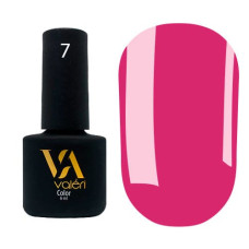 Гель-лак Valeri color №007 (Яскравий рожевий, емаль), 6 ml