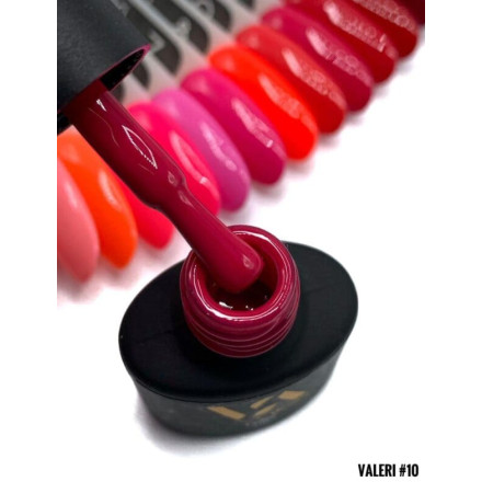 Гель-лак Valeri color №010 (Темно-розовый, эмаль), 6 ml